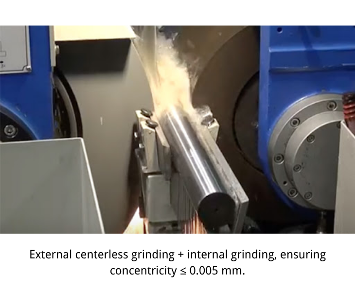 Centerless grinding process for guide post outer diameter – high precision machining ensures ≤0.005 mm concentricity for stable