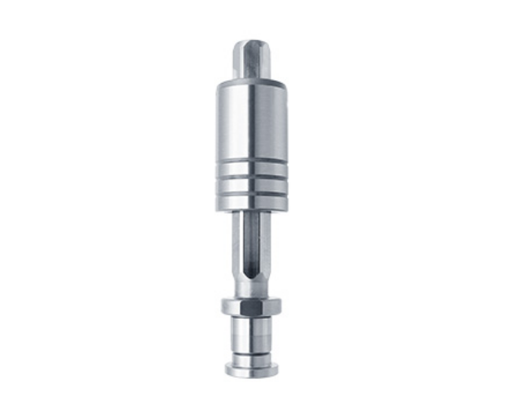 Mirror-finished guide post with surface roughness Ra ≤0.2 μm – mirror-grade finish ensures uniform clearance, smooth sliding mot