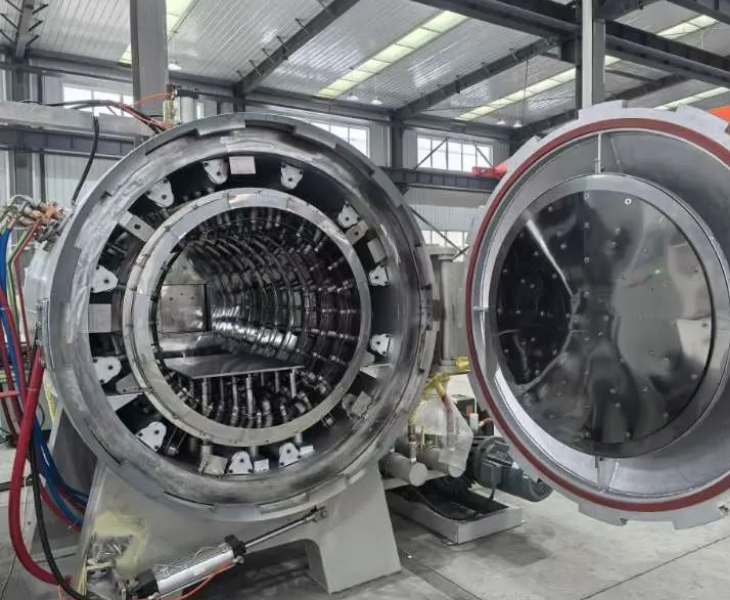 Vacuum heat treatment furnace loaded with guide pillars and bushes – HTX ensures uniform hardness, prevents decarburization and