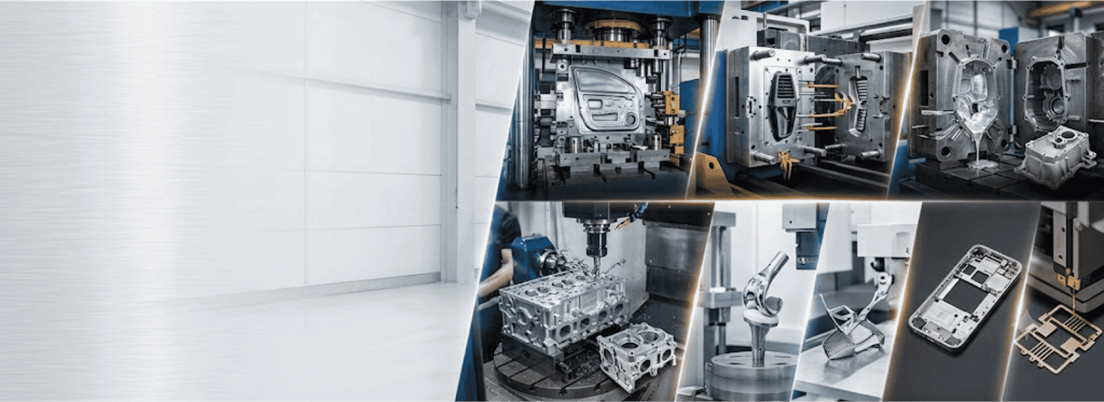 Precision mold component applications in stamping, plastic injection molding, die casting, automotive, medical and electronics industries