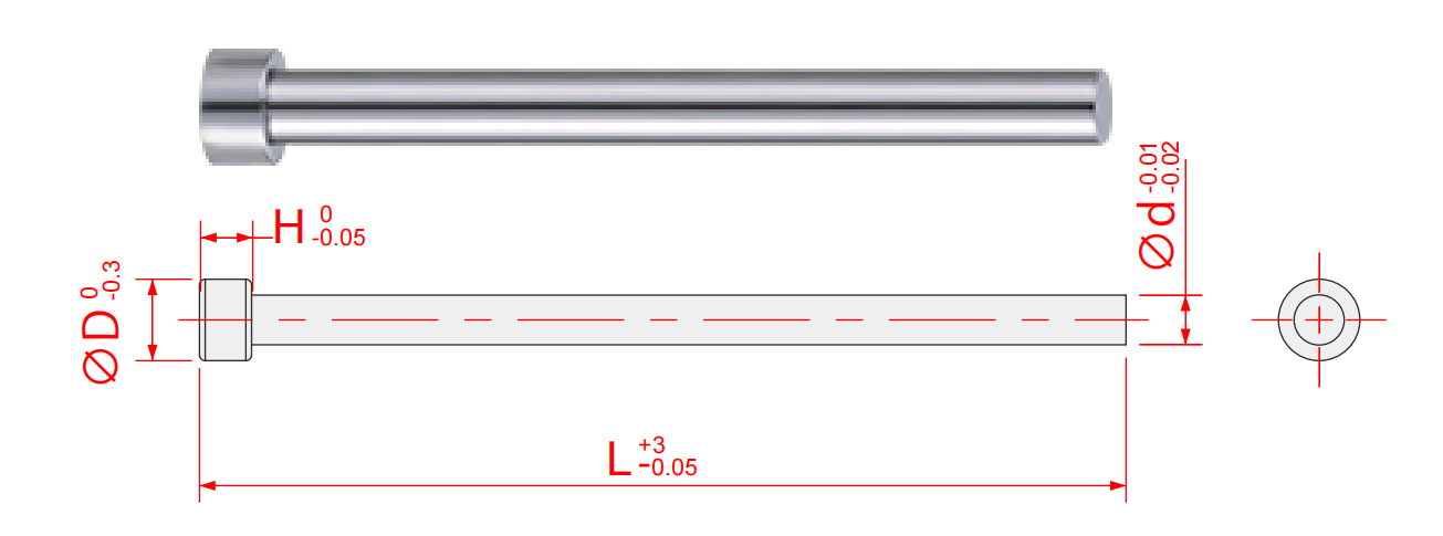 Size of Nitrided Ejector Pins