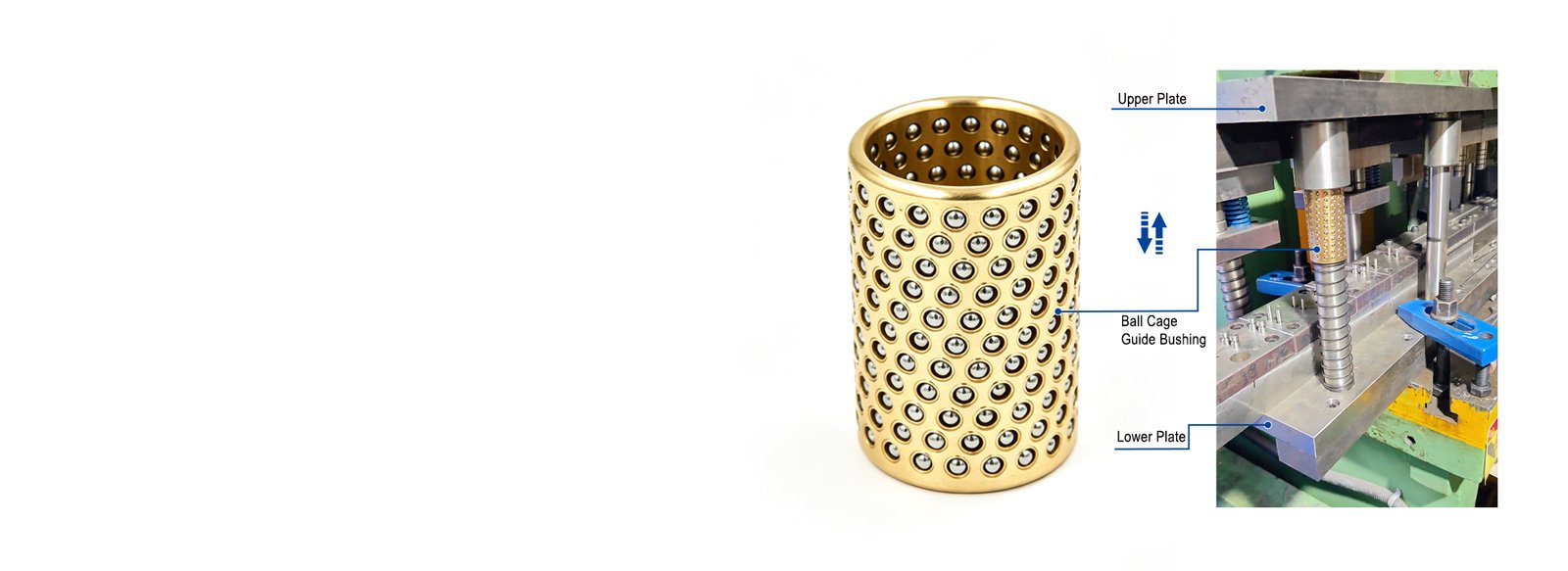 custom brass ball cage for precision mold guide system